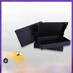 Double-sided black aircraft box, high-end box with UV printing, three special hard packing, matte finish, minimum order quantity of one package box.