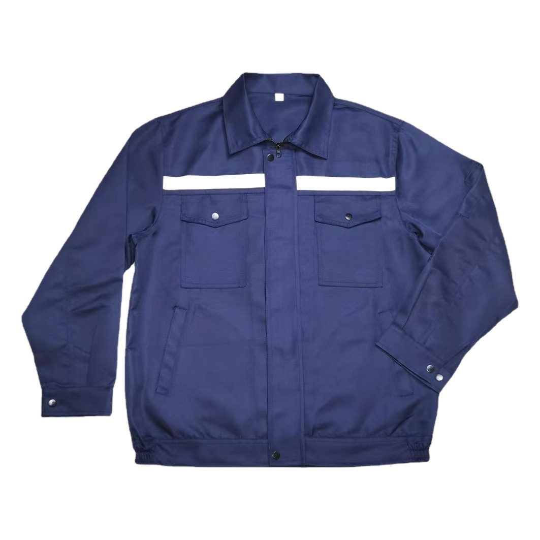 Manga larga tira reflectante ropa de trabajo Taller de fábrica de los hombres ropa de trabajo de primavera y otoño ropa de reparación de automóviles mantenimiento edificio resistente al desgaste
