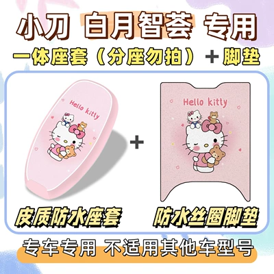 foot mats + seat cushion cover, Electric vehicle foot mat - waterproof-combination-yb-hello-kitty-pink-little-knife-white-moon-wisdom