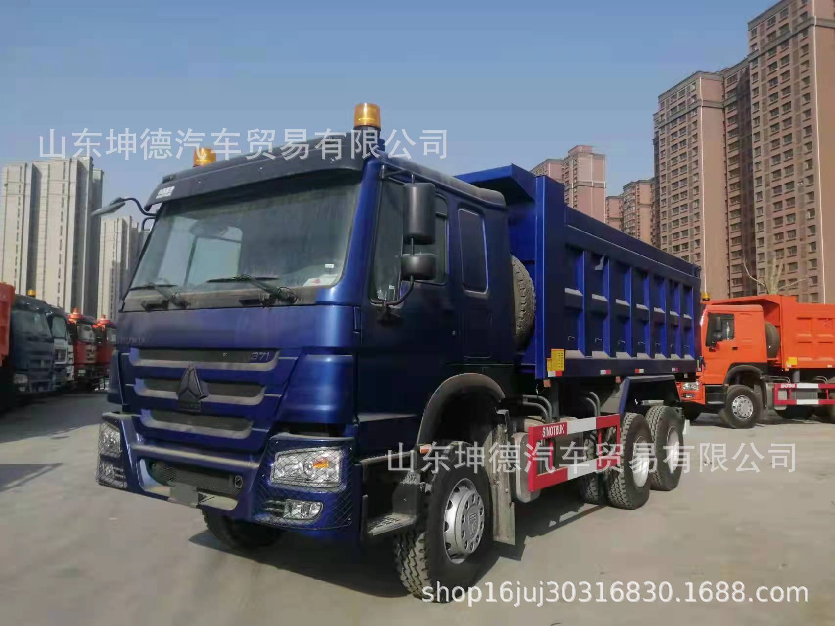 中国重汽ZZ3257N3847A出口马达加斯加全新豪沃6x4自卸车