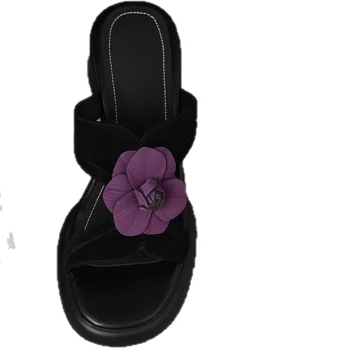 Zapatillas de Tacón Alto con Suela de Caucho, Antideslizante, para Verano