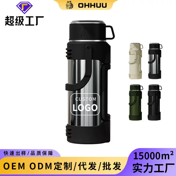 Thermos kettle 316 with inner lining, portable outdoor hot water bottle, large capacity, car travel ice-retaining kettle, customizable water cup