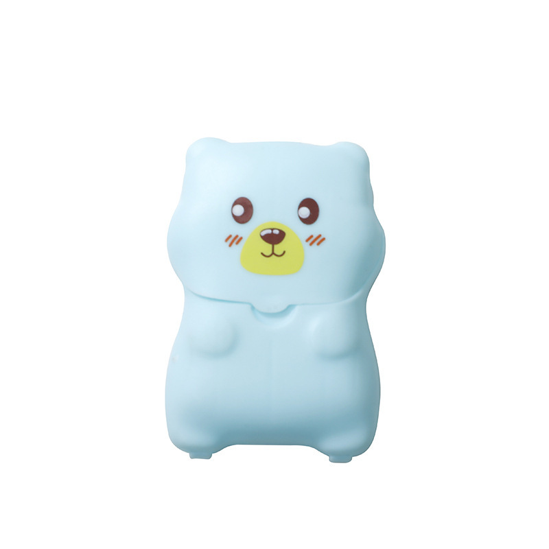 100 unids pastillas de jabón desechables en caja de jabón papel portátil Lavado de Manos tabletas pequeñas de jabón mini jabón al aire libre