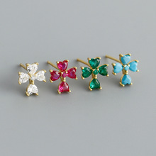 EH1724�W���r���p�ݸ߼��ж�ɫ�ʯʮ�ֻ���S925���y���Ůʽ���