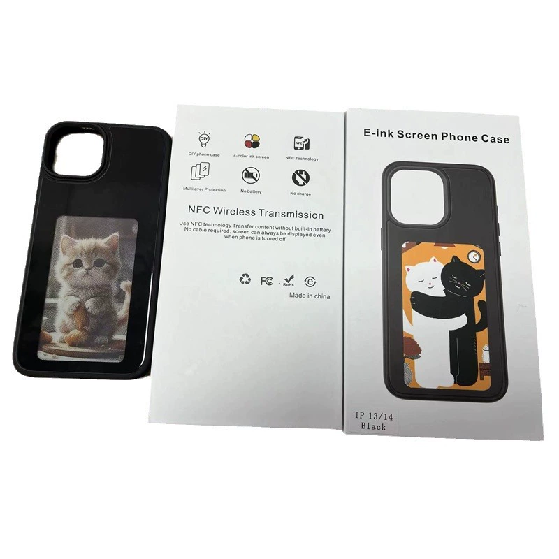 Интеллектуальный чехол с NFC, цветной чернильный экран, DIY чехол для iPhone 13–15