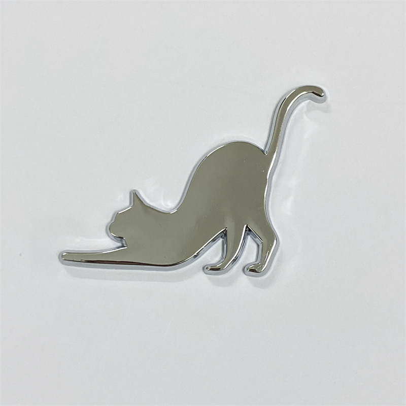 Adesivo decorativo per frigorifero, in metallo, personalizzato, con marchio laterale per auto, con gatto bianco, antigraffio, impermeabile_voghion.com