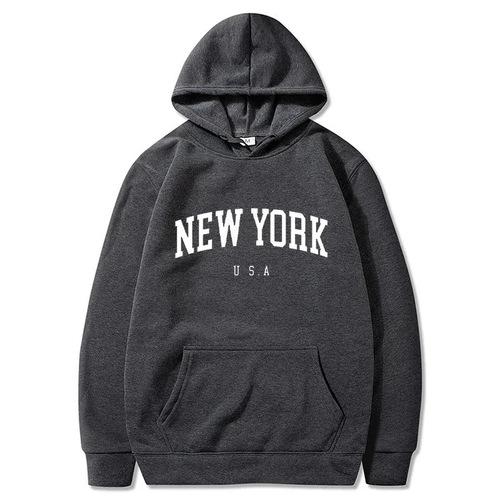Men's and Women's Hooded Fashion Letter Print Pattern Sweatshirt Loose Casual Hooded Sweatshirt Sportswear