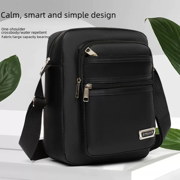 Korean-style casual large-capacity multi-layer waterproof shoulder messenger bag men's and women's business wallet summer men's shoulder bag