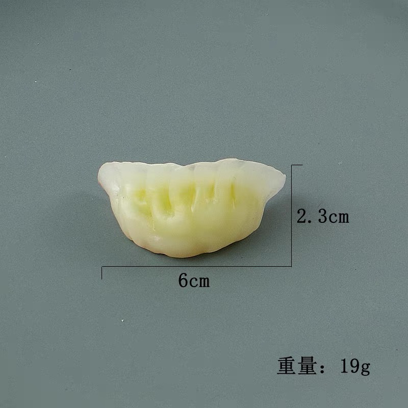 Simulated PVC fried dumpling food model chive dumpling shooting…