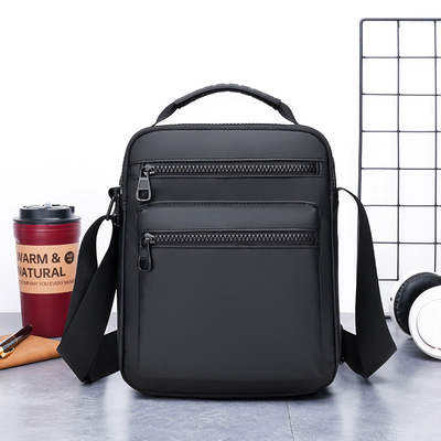 新款男士单肩斜挎背包简约时尚手提包韩版男休闲户外包一件代发|ms