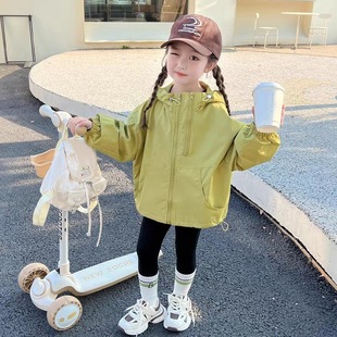 Girls' Spring 2025 New Style Coat Spring and Autumn Children's Western Style Rush Clothes Women's Treasure Spring Korean Style Fashionable Top
