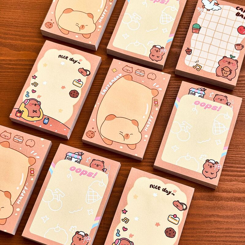 漫画カピバラ付箋かわいいカピバラメッセージメモ紙 50 枚学生文具小さなギフトメモ|undefined
