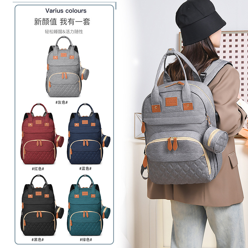 Transfronterizos para la nueva mochila de hombro para mamás, mochila de leche de gran capacidad, mochila para madres y bebés, mochila ligera