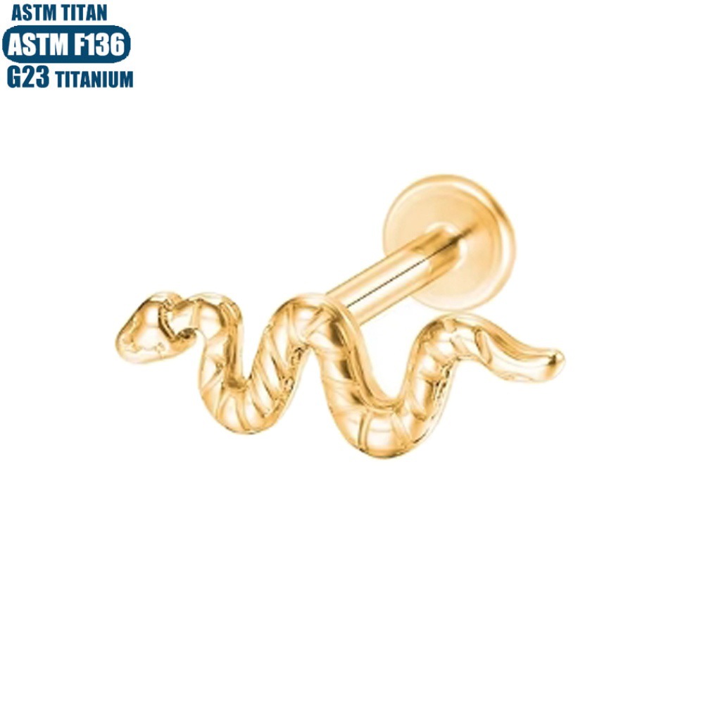 Pointed titanium steel lip stud product view