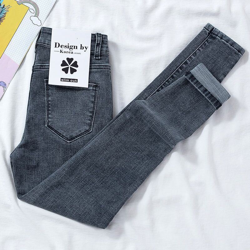 Fleece-Lined/Single Pants Stretch Jeans for Women, Slimming Autumn and Winter Long Pants, Tight High-Waisted Skinny Jeans for Women, Denim Cotton Fleece-Lined/Single Pants Stretch Jeans for Women, Slimming Autumn and Winter Long Pants, Tight High-Waisted Skinny Jeans for Women, Denim Cotton