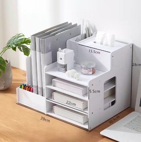 Multi-grid pen holder bookshelf extension