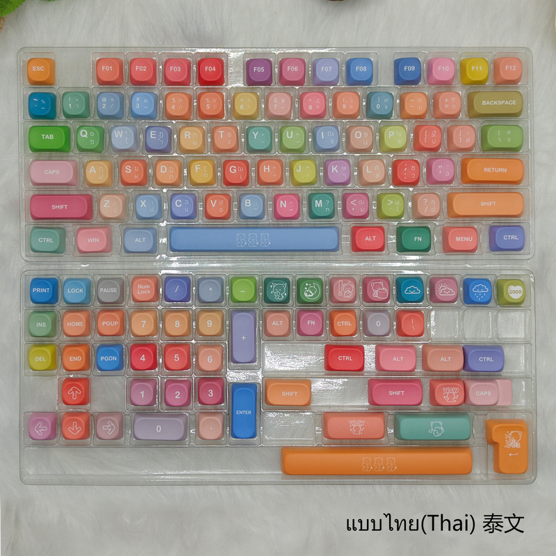 ベアーグミキーキャップMOA高さキーキャップPBT五面熱昇華不透光カスタム機械キーボードキーキャップ|undefined