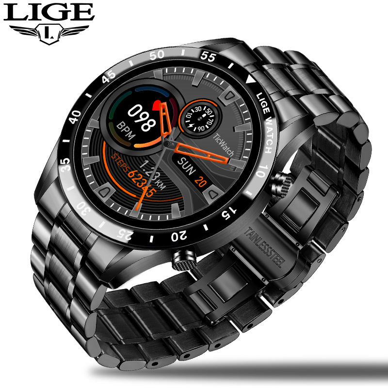 Lige/Bangwei Multifunctional Smart Watch Bluetooth Call, Step Counting, Blood Pressure and Heart Rate Detection, Waterproof Watch 5