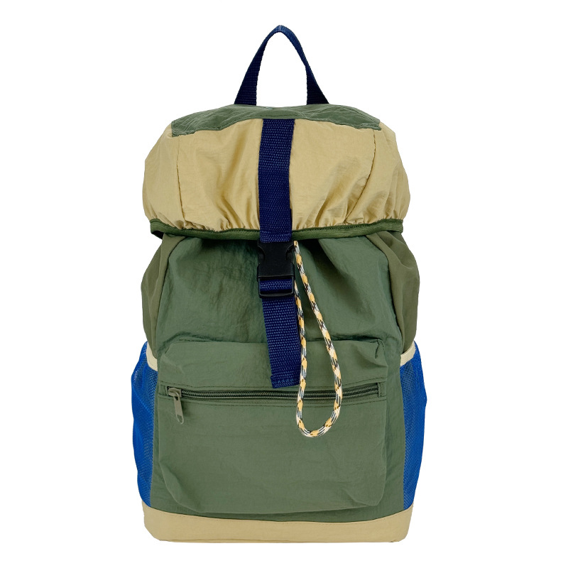 Bolso de viaje simple y casual de gran capacidad 2025 nueva mochila para estudiantes con cordón Mochila para niños de moda coreana