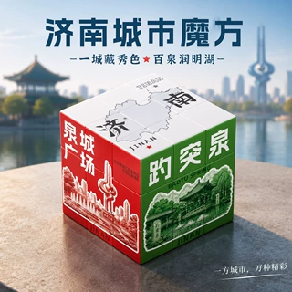 山东济南城市三阶魔方定制文创趵突泉千佛寺周边景点纪念uv打印