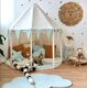 Children's castle tent yurt canvas Game House baby indoor big house toy house reading octagonal tent
