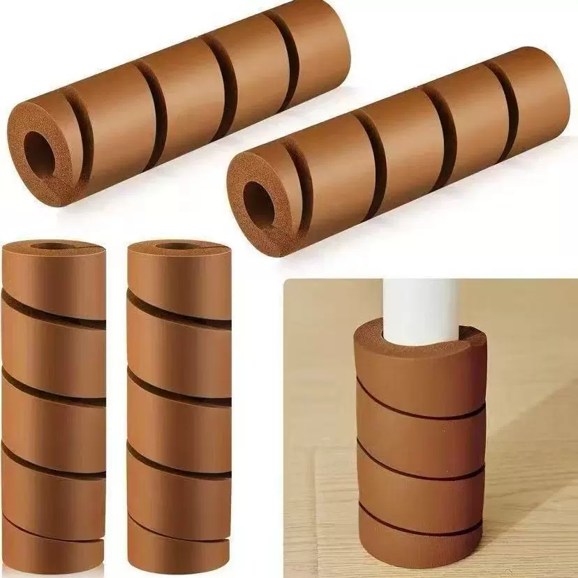 床架沙发腿套 椅子桌脚保护垫安全防护罩NBR螺旋纹发泡管胶管