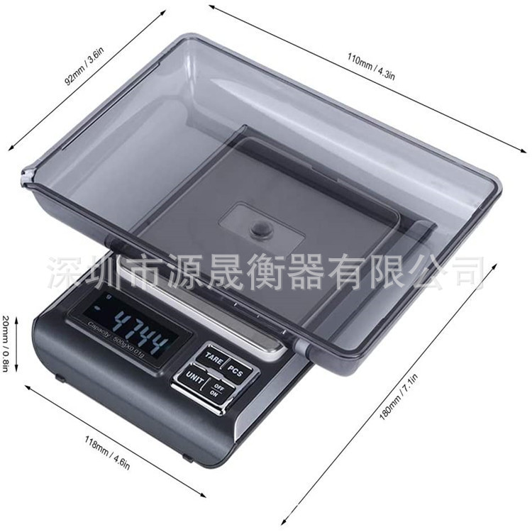 Digital scale 500g 0.01g for weighing coffee beans, powder, medicinal materials, baking scale, small platform scale