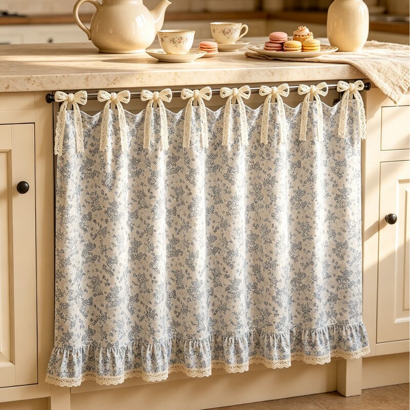 Amazon Handmade Oven Skirt Curtain, Kitchen Dishwasher Concealing Curtain, Tieback Decorative Short Curtain, Cabinet Curtain Amazon Handmade Oven Skirt Curtain, Kitchen Dishwasher Concealing Curtain, Tieback Decorative Short Curtain, Cabinet Curtain