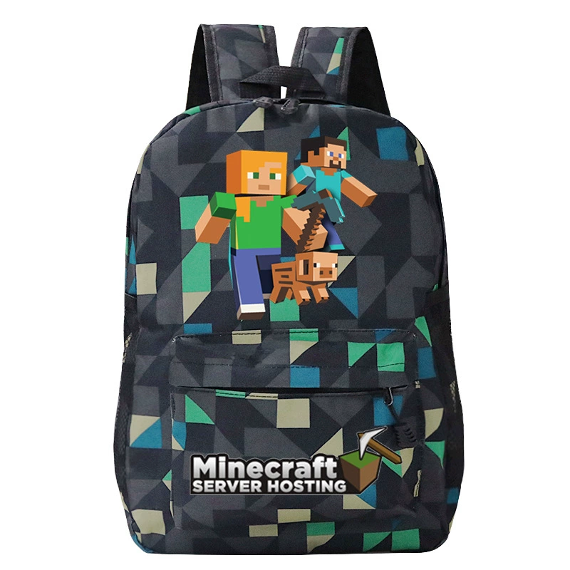 Детский рюкзак-плечевая сумка (Minecraft), принтая школьная сумка, один размер, легкий 0.311 кг