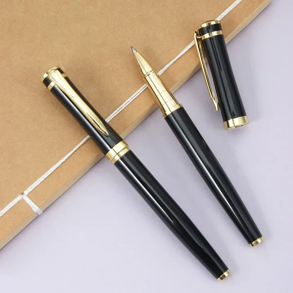 High-End Metal Signature Pen Laser Logo Laser Engraving Laser 0.5mm Black Gel Pen Ballpoint Pen