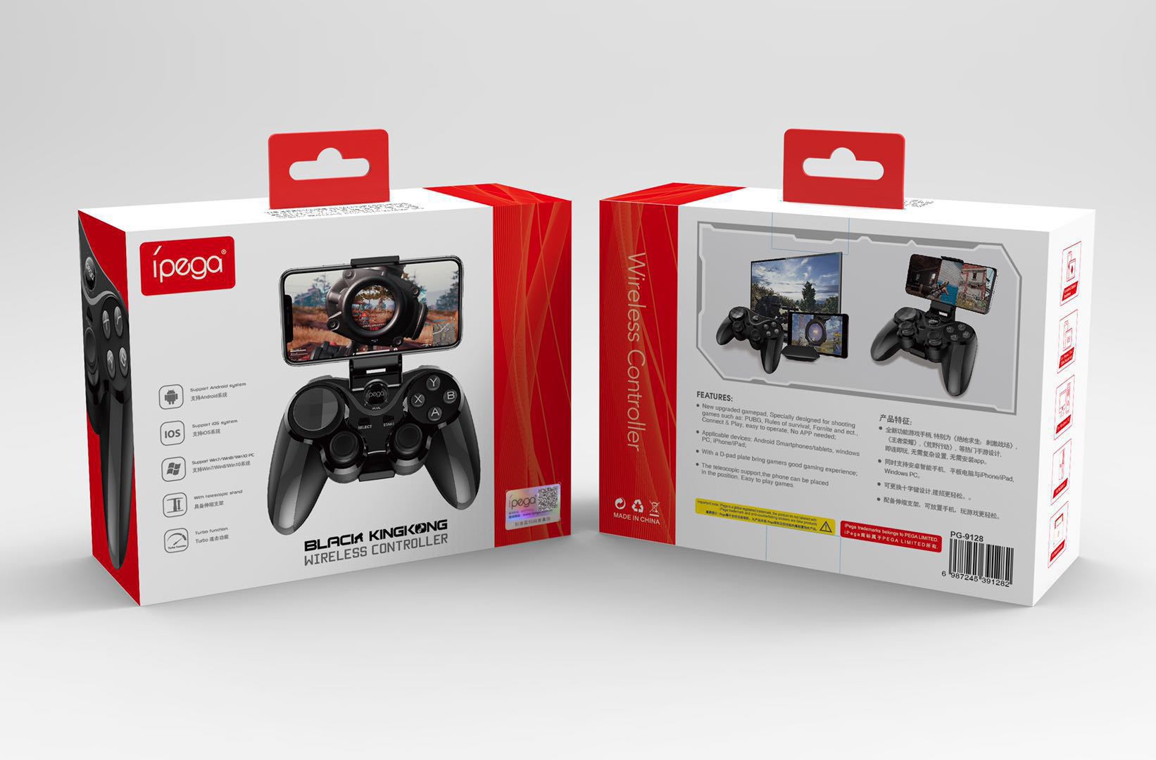 IPEGA PG-9128黑金剛藍牙游戲手柄 支持安卓IOS手游直連直玩