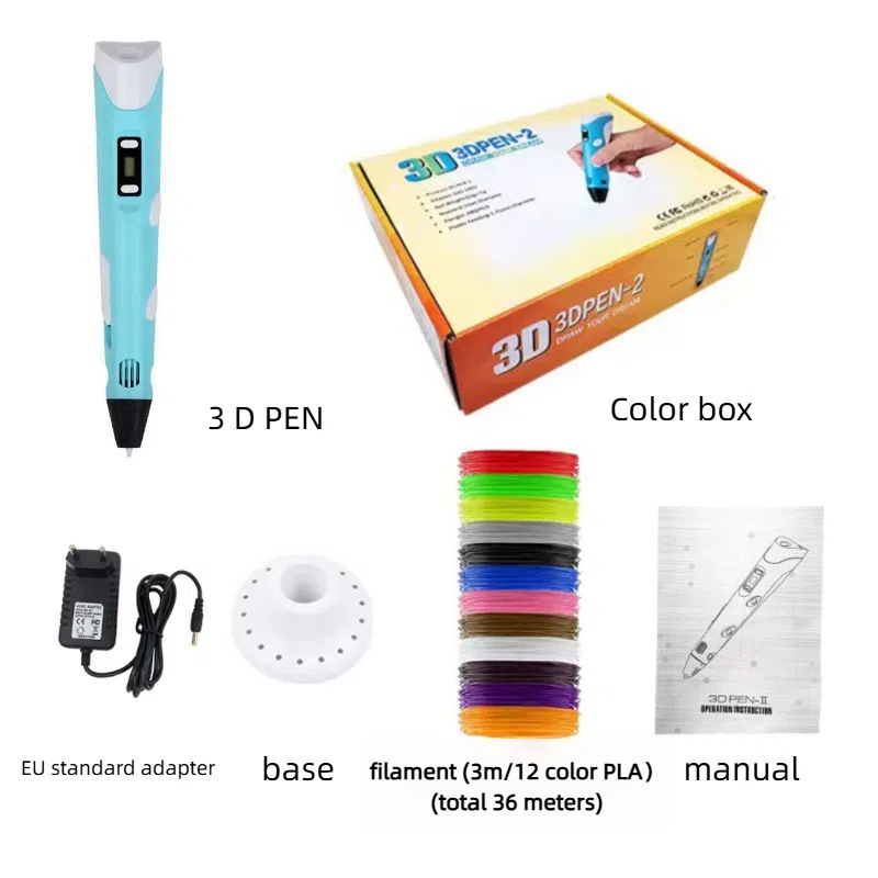 Suministro directo de fábrica 3D impresión pluma temperatura ambiente tridimensional graffiti pintura pluma inteligente regalo educativo juguete papelería 3dpen