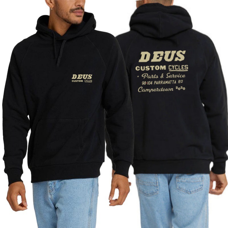 DEUS EX MACHINA Solid Hoodie Fashion Long Sleeve Sweatshirt