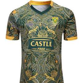 Rugby Jersey 南非100周年纪念版橄榄球服球衣男子短袖运动衫