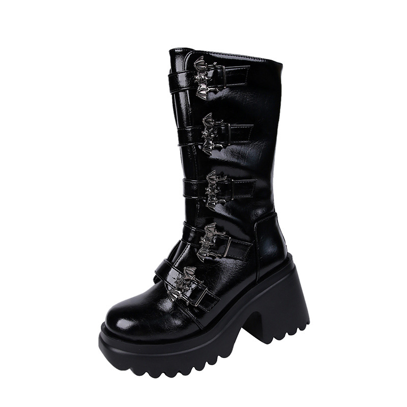 Women's Shoes new punk style thick soled Martin boots y subculture platform bottom women's boots_voghion.com