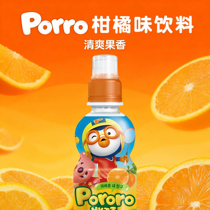 Beverage (Pororo) 235 ml bottles — 24-pack assorted fruit flavors