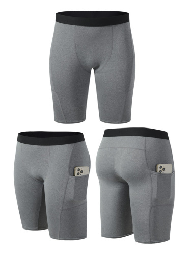 Fitness shorts, tight running five-pocket training high-stretch compression quick-dry men's leggings basketball