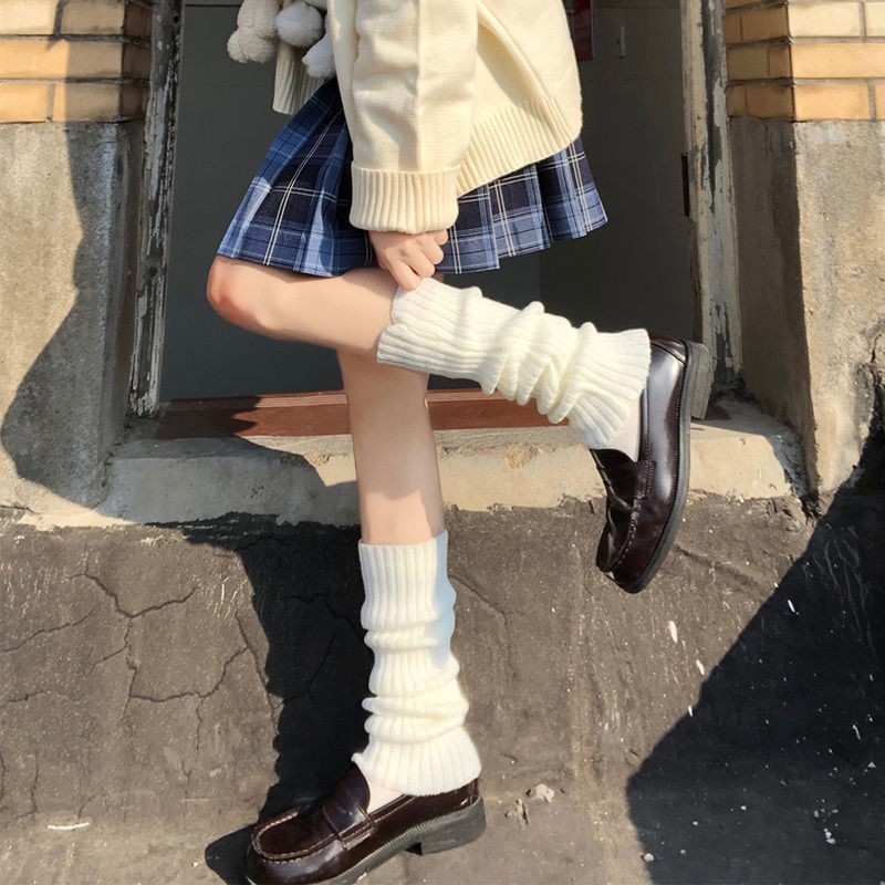 ニットjk靴下靴下女性長筒ふくらはぎ靴下脚カバー秋冬保温積層靴下Lolita膝保護靴下卸売り|undefined