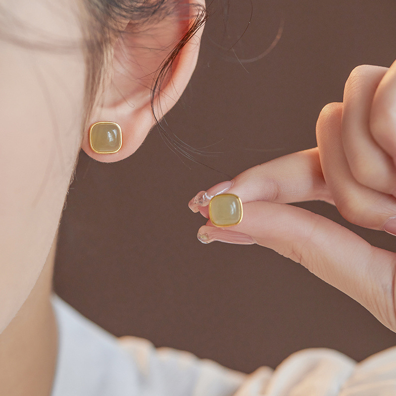 사파이어 귀걸이 고급 선물 상자