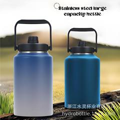 1ガロン国境を越えた屋外大容量ステンレス保温カップ二重運動64oz128オズ192oz氷桶