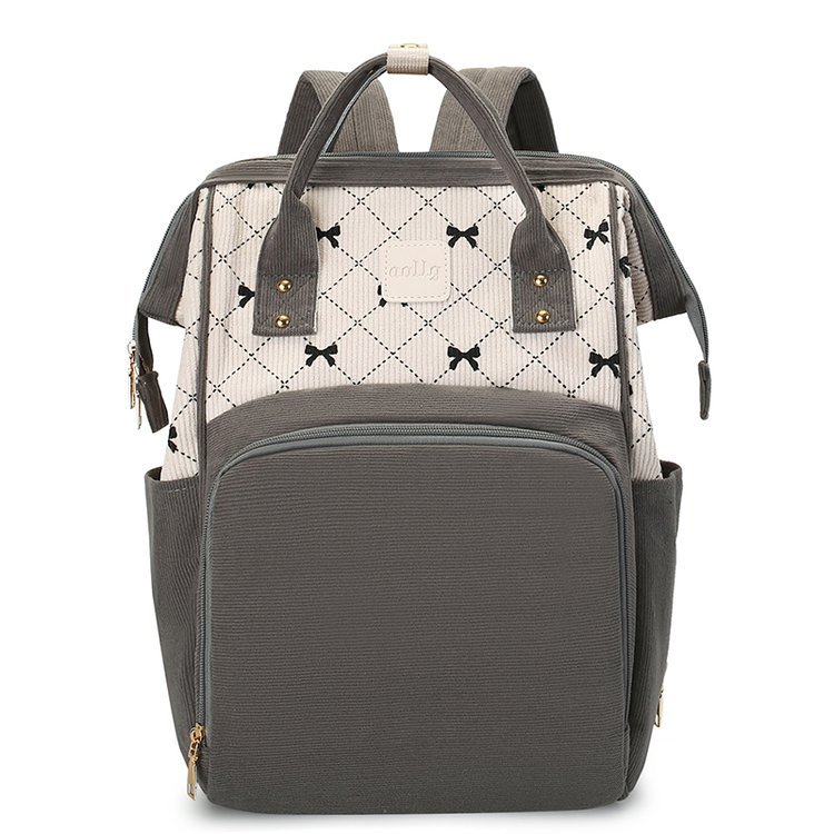 Bolsa de impresión de moda para mamás portátil versátil almacenamiento de botellas de leche bolsa de madre y bebé al aire libre mochila de viaje multifuncional portátil