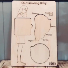 婴幼儿早教木质森林动物拼图玩具 激光雕刻礼物儿童拼版玩具创意