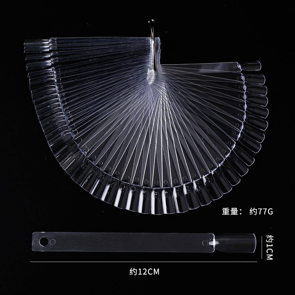 Abanico de anillo de hierro - 50 piezas de color transparente