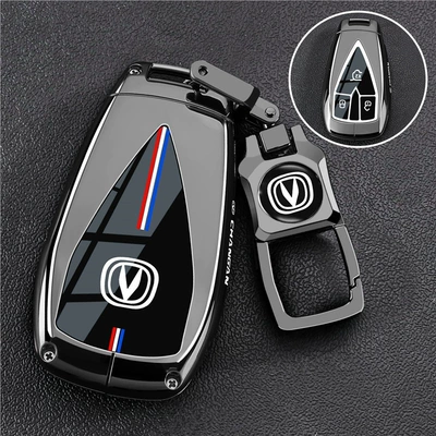 Car key bag – Oushang z6unit - changan-b-model-3-button-black-vinyl-labeled-metal-buckle