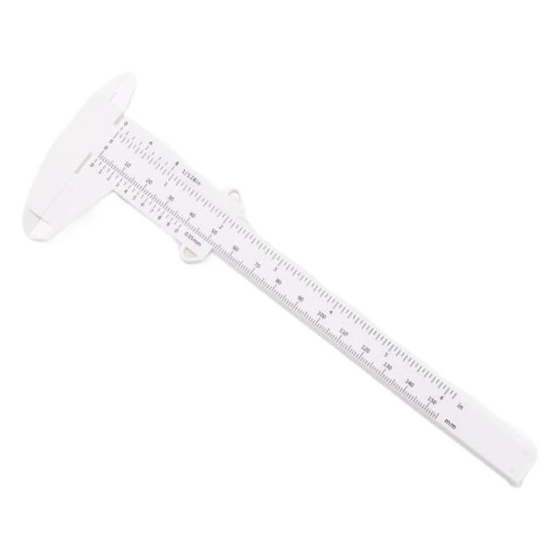 Calibrador Vernier de plástico tatuaje bordado ceja regla ceja dibujo tarjeta pinza ceja dibujo artefacto fábrica ventas directas