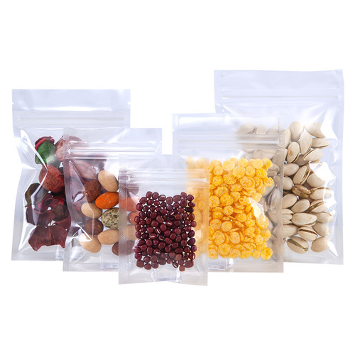 Highly transparent ziplock bag, thickened flat bottom rib bag, clip chain, plastic sealed pocket, food packaging bag wholesale