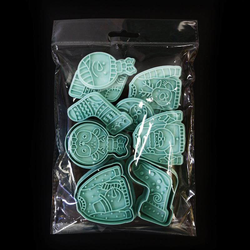 Juego de 12 Moldes para Galletas Navideñas, Moldes para Galletas con Forma de Botas, Campanas y Suéteres Navideños, Cortador de Galletas de Fondant
