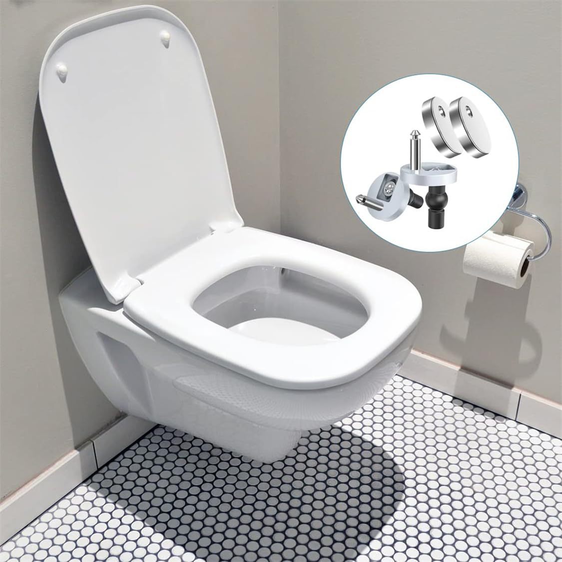 Toilet seat cover accessories, screw toilet seat cover, QQ foot installation, stainless steel cover, PP plastic cover are selling well across borders Application Scenario
