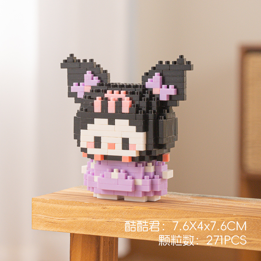 Compatible con Lego muñeca de dibujos animados micro partículas frambuesa oso montado bloques construcción juguetes educativos puesto ciego caja regalo al por mayor