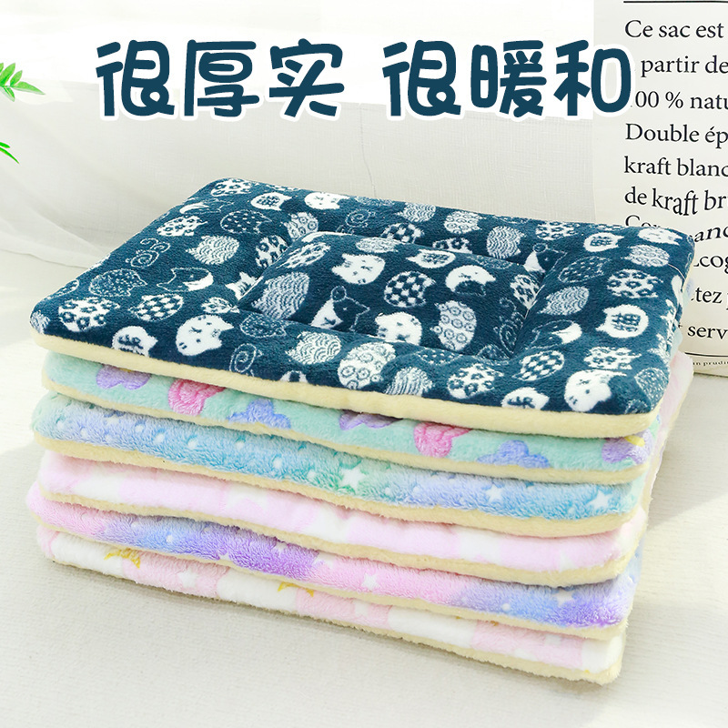 Cats Thickened Cushion Sleeping Mat for Dogs Autumn and Winter Blanket Kennel Cat Mat Warm Pet Cotton Mat Deep Sleeping Mat Cats Thickened Cushion Sleeping Mat for Dogs Autumn and Winter Blanket Kennel Cat Mat Warm Pet Cotton Mat Deep Sleeping Mat